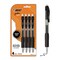 BIC Gel-ocity Pro 0.7 mm Medium Gel Pen - Black Ink/Translucent Black/Black Barrel (4/Pack)